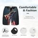 thumbnail image 3 of Fotbe American Flag Traje de Baño para Hombre – Shorts de Natación de Secado Rápido con Forro y Bolsillos-3X-Large, 3 of 6