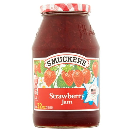(3 Pack) Smucker's Strawberry Jam, 32-Ounce