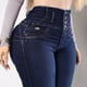 thumbnail image 2 of Jeans Mujer Tiro Alto Super Skinny Stretch Azul Oscuro, 2 of 7