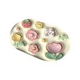 thumbnail image 1 of yuksok 1x Bath Floor Mats Water Absorbent Non Slip Shower Mat for Bathtub Kitchen Pools Flowers Rabbit Face, 1 of 9