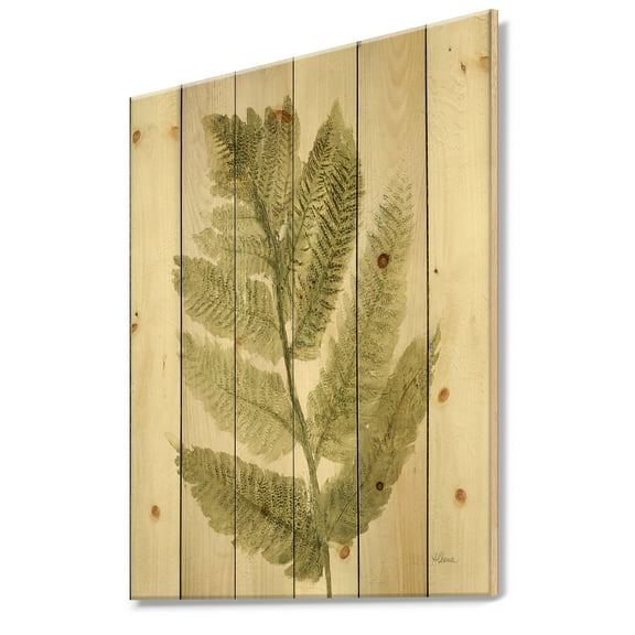Designart 'Simple Forest IV' Farmhouse Print on Natural Pine Wood