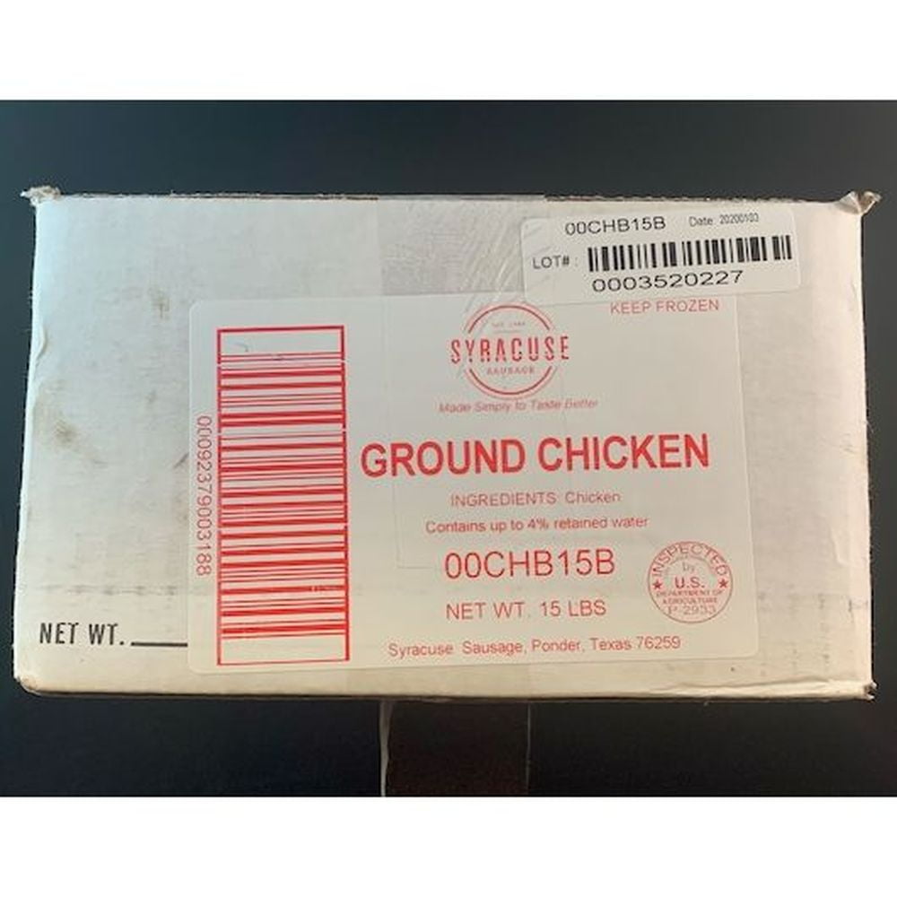Syracuse Ground Chicken Breast, 15 Pound -- 1 each