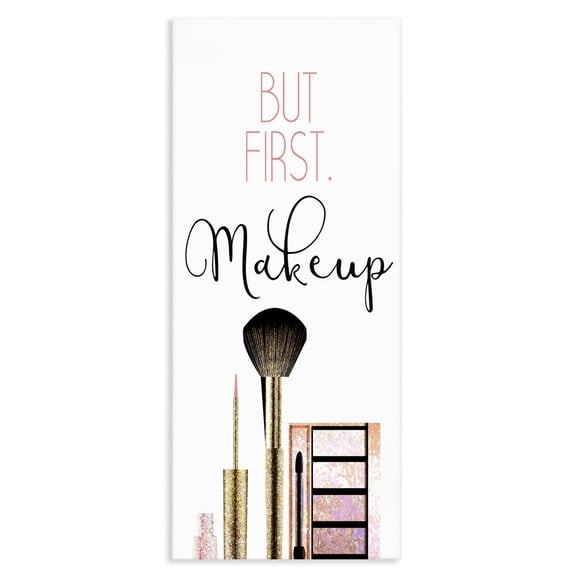 Stupell Industries Art Deco First Makeup Modern Beauty Canvas Art, 13 x 30, by Kim Allen