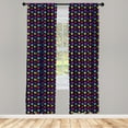 thumbnail image 3 of Ambesonne Valentine Curtains, Hearts Love Happy, Pair of 28"x95", Multicolor, 3 of 5