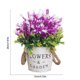 thumbnail image 3 of Arreglo de mesa con ramo de flores artificiales - Decoración de plantas en maceta falsa, centro de mesa floral de plástico, adorno de la encimera de escritorio interior, 3 of 6