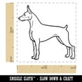 thumbnail image 2 of Courageous Doberman Pinscher Pet Dog Self-Inking Rubber Stamp Ink Stamper - Orange Ink - Small 1 Inch, 2 of 7