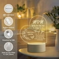 thumbnail image 4 of Blingpainting Acrylic Night Light with Base - Clear Heart-Shaped Lights Plaque - Thank You Gift from Daughter Son - Table Decoration Gift for Mother's Day, 4 of 8