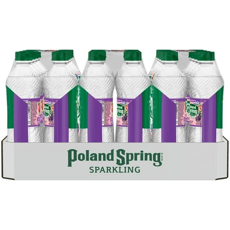 POLAND SPRING Sparkling Triple Berry Natural Spring Water 24 ct Pack - Walmart.com