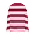 thumbnail image 5 of PNTUTB Women's Fashion Striped Long Sleeve Casual V-Neck Pullover Loose Comfortable Top, 5 of 6