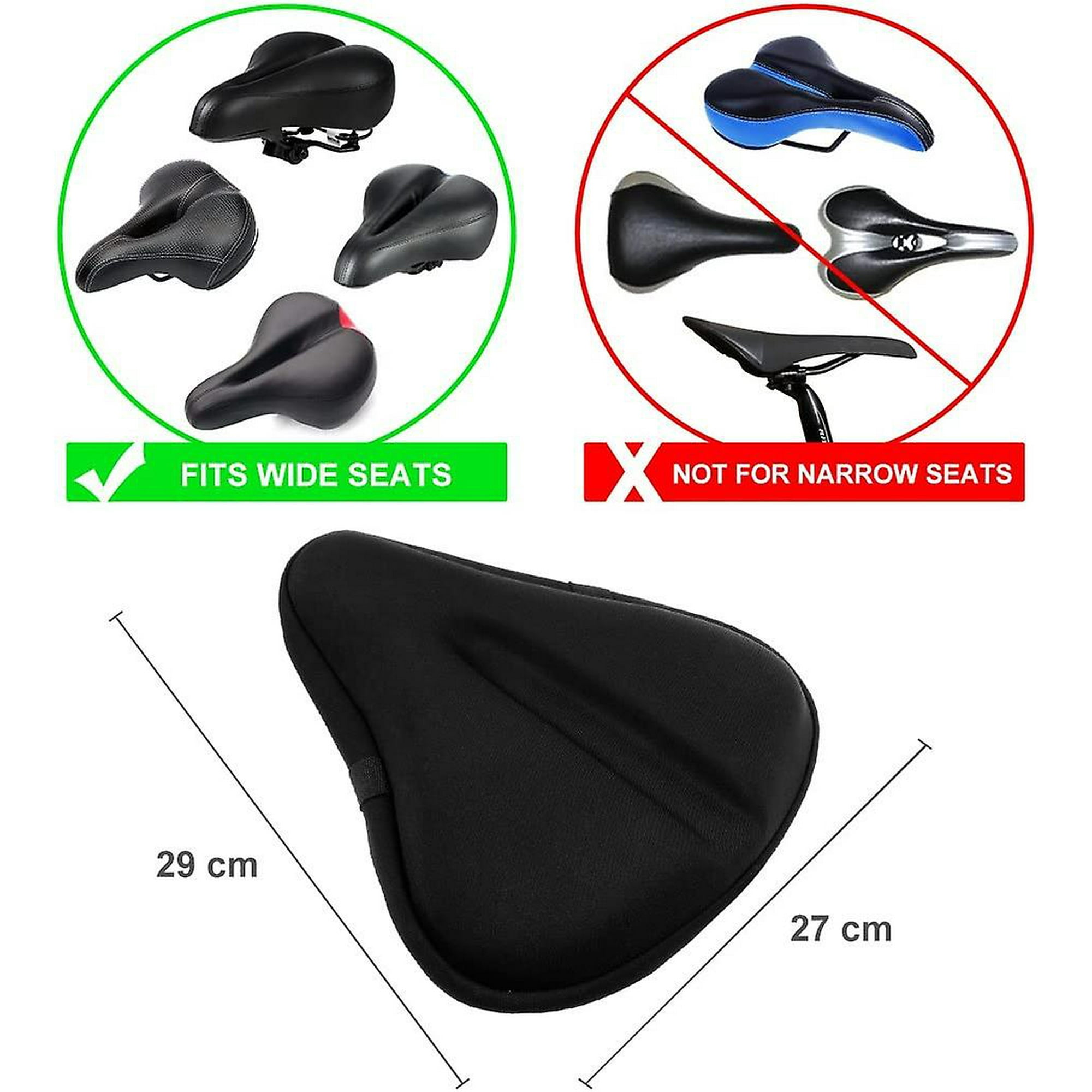 Yeashow Exercise Bike Seat Cushion Large Gel Bike Seat Cover Extra Comfort Compatible With Indoor Bike