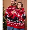 thumbnail image 2 of Suéteres de punto sueltos e informales para Navidad, conjuntos para parejas, suéter de cuello redondo, sudaderas para fiestas navideñas, invierno 2023, 2 of 5