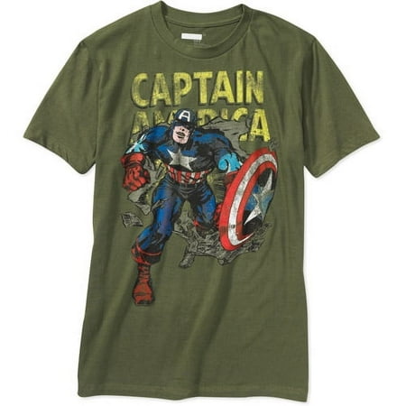 Marvel - Men's Captain America Short-sle