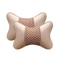 thumbnail image 1 of Pu Cuero Cuello Almohada Cabeza Soporte Protector Cómodo Ergonómico Reposacabezas Respaldo Cojín Asiento De Coche Almohada De Viaje Para Coche Oficina Hogar, 1 of 2