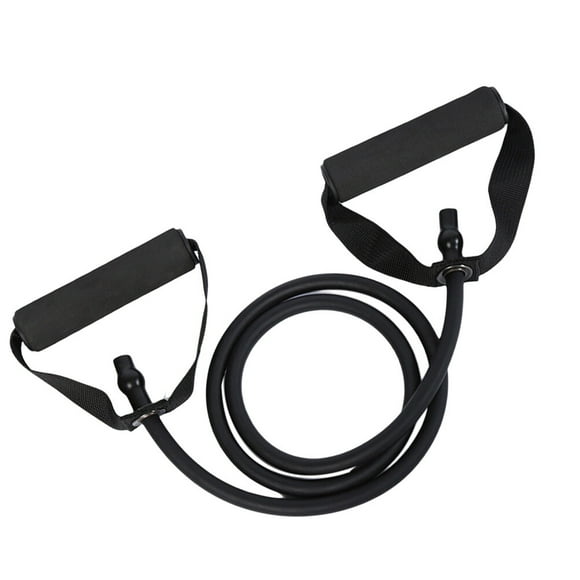 unbranded 1Ud Banda De Resistencia Con Manijas De Látex Natural Para Ejercicio Y Entrenamiento Fitness Negro