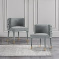 thumbnail image 2 of Manhattan Comfort Maya Dining Chair with Solid Wood Frame in Gray, 2 of 7