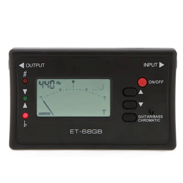 ET-68GB Afinador Digital LED para Bajo, Ukelele, Violín, Accesorios para Instrumentos de Sonido, Guitarras, Afinador Cromático,