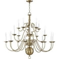 thumbnail image 2 of 20 Light Antique Brass Foyer Chandelier with Steel base material, 2 of 4