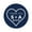 Navy Blue, variant on Darling Souvenir Round 45 Pieces Heart Thank You Stickers Personalized Bride Groom Initials And Date Envelope Seals-White