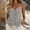 Gray, variant on Women's Button Down Cami Tank Tops Sleeveless U-Neck Spaghetti Strap Flowy Summer Blouse Shirts L