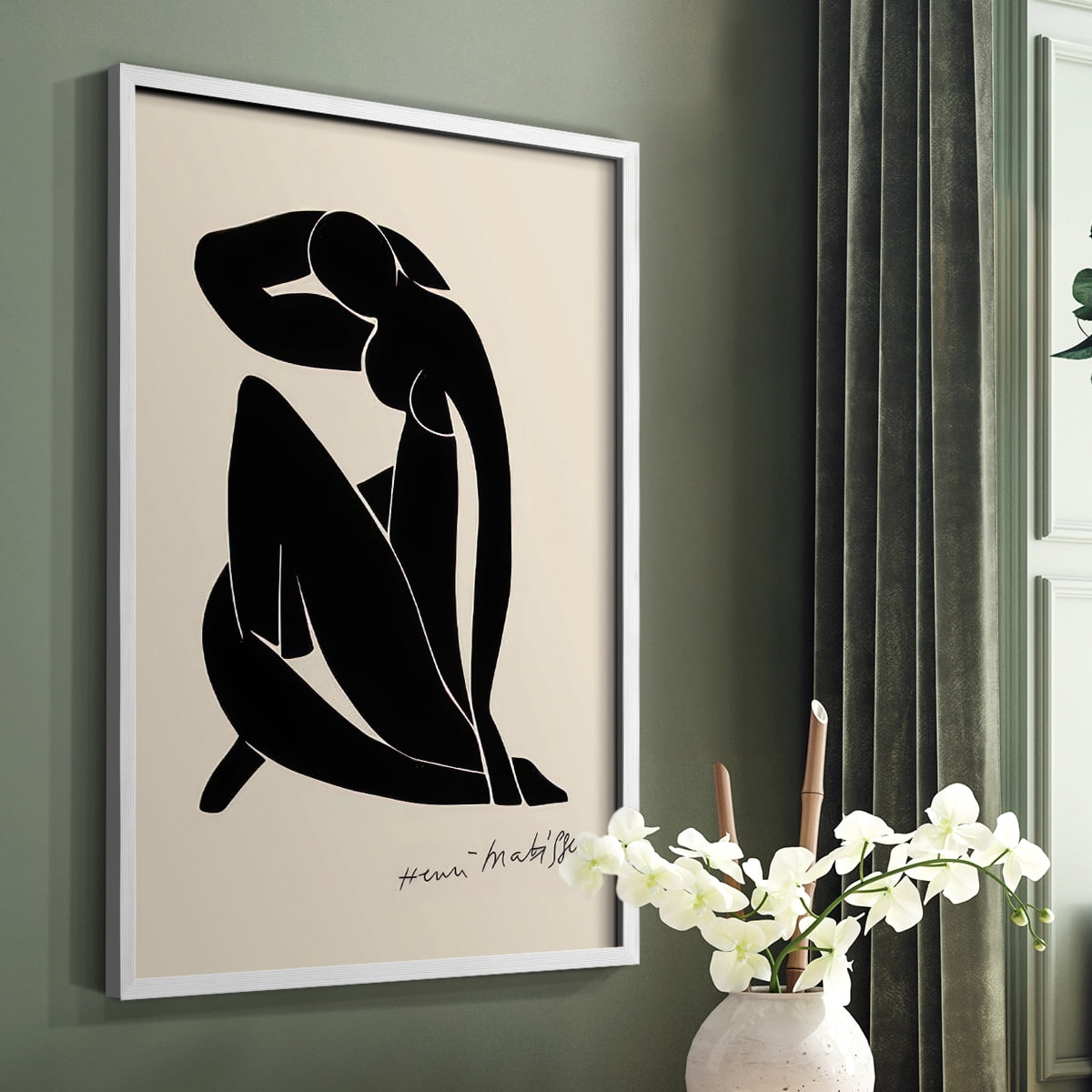 Matisse CLXXXVI Framed Print in White Solid Wood 11 x 14 Framed Print
