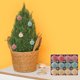 thumbnail image 4 of Set de 12 adornos navideños cubiertos de terciopelo | Bolas decorativas de plástico a prueba de fracturas de 6 cm | Decoraciones multicolores para árboles navideños | Decoración ligera y elegante, 4 of 6