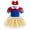 A, variant on Baby Girl Princess Romper Costume Female Belle Aurora Outfit with Headband, Toddler Size for 3-18 Month