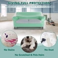 thumbnail image 4 of Limerenc Clear Thicker Couch Cover, Plastic Clear Waterproof Couch Cover, Heavy-Duty Vinyl Sofa Furniture Protection, Against Cat Dog Clawing, 2 Pack, 4 of 6