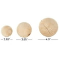 thumbnail image 3 of DecMode Light Brown 5" Handmade Wood Orbs & Vase Filler with Varying Sizes (3 Count), 3 of 9