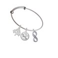 thumbnail image 2 of Delight Jewelry Stainless Steel Infinity Sign - Silvertone Let Things Go Tree Charm Bangle Bracelet, 2 of 4