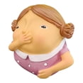 thumbnail image 3 of Adorno decorativo de resina para estatua de baño con tapa de perno de inodoro que sujeta la nariz Chica, 3 of 9