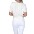 thumbnail image 3 of Women's Short Sleeve V Neck Dolman Top Tshirt, 3 of 4