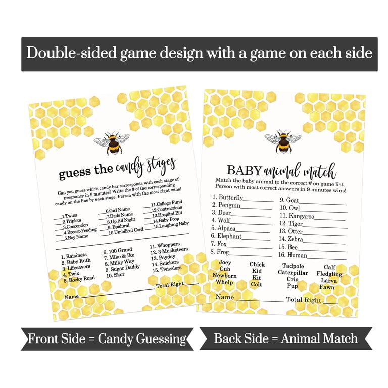 Bumble Bee Baby Shower Games