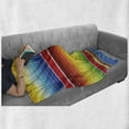 thumbnail image 6 of Abstract Soft Flannel Fleece Throw Blanket, Horizontal and Colored Blanket Rug Lines Pattern Vibrant Abstract Design, Cozy Plush for Indoor and Outdoor Use, 60" x 80", Multicolor, by Ambesonne, 6 of 6