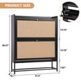 thumbnail image 5 of YOCWO Shoe Storage Cabinet with Flip Drawers for Entryway, Shoe Rack Organizer with Open Shelf, Black, 5 of 8