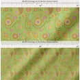 thumbnail image 2 of Soimoi Green Cotton Poplin Fabric Mandala & Paisley Printed Craft Fabric by the Yard 42 Inch Wide, 2 of 7
