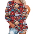 thumbnail image 5 of jjayotai Christmas Ugly Sweaters for Women, Plus Size Novelty 3D Cute Print Long Sleeve Funny Sweatshirts Xmas Ladies Cute Tops Pullover Red M, 5 of 7