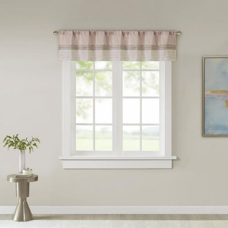 Madison Park Amherst Polyoni Pintuck Window Valance 50x18