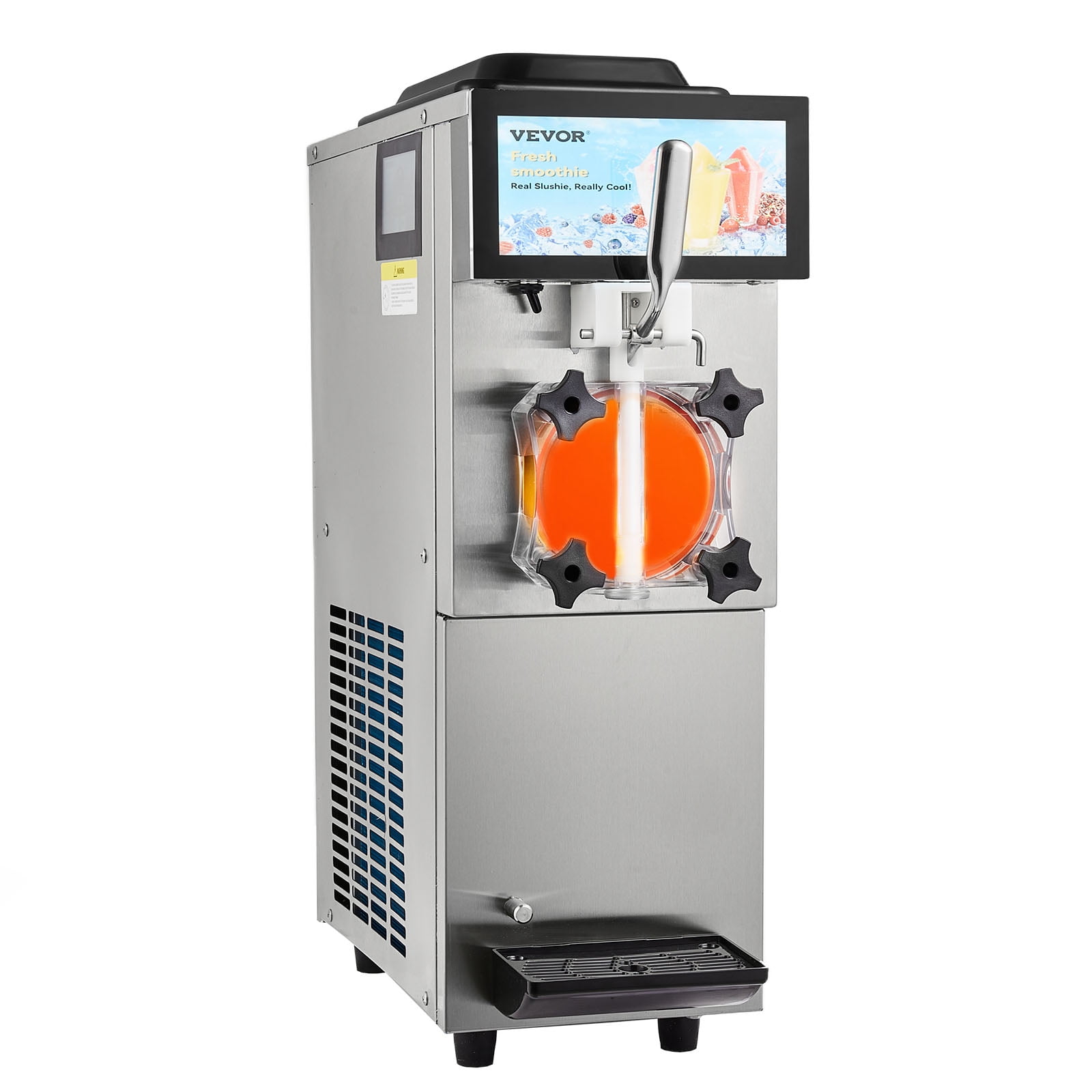 VEVOR Commercial Slushy Machine, 12L / 3.17 Gal Single Tank, Cool and Freeze Modes, Stainless Steel Margarita Smoothie Frozen Drink Maker, Slushie Machine for Party Cafes Restaurants Bars Home