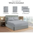 thumbnail image 3 of CGK Linens 4-Piece Extra Deep Pocket Sheet Set - Queen Size Breathable & Cooling Bed Sheets Fits 18"-24" Mattresses, Steel Blue, 3 of 6