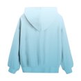 thumbnail image 5 of JUMEYU Girls Long Sleeve Hooded Hoodies Teen Girls Kids Cute Long Sleeve Sweatshirts Pullover Loose Clothes Size 9-10 (Light Blue,9-10 Years), 5 of 6