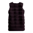 thumbnail image 5 of safuny Women's Winter Soft Fleece Waistcoat Faux Furry Jacket Sleeveless Trendy Outwear Fall Open Front Vintage Casual Elegant Warm Holiday Solid Color Wine S, 5 of 5
