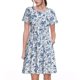 thumbnail image 1 of Easygdp Rabbit And Butterfly para Vestido Transpirable de Mujer, Vestido Suelto de Manga Corta con Pliegues y Bolsillos para el Verano, 1 of 6