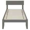 thumbnail image 3 of Pemberly Row Lit Plateforme Simple Moderne en Bois Massif avec Ensemble de Lattes, Gris, 3 of 4