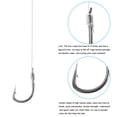 thumbnail image 4 of Uxcell 2# Small Fishing Hooks with 36cm Line, 0.3x0.2 Inch Double Hook Rigs with Barbs Fishing Hook, Silver Tone 20Pcs, 4 of 4