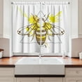 thumbnail image 2 of Ambesonne Queen Bee Kitchen Curtains, Color Splashed Bee, 55"x39", Brown Yellow, 2 of 3