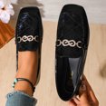 thumbnail image 2 of Wensltd Women Loafer Flat Shoes Wide Width Square Toe Solid Color Daily Office Casual Dress Shoes, 2 of 6