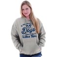 thumbnail image 3 of Dont Like Dogs or You Funny Pet Unisex Plus Fleece Graphic Hoodie Brisco Brands 2X, 3 of 5