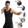 thumbnail image 3 of Manson Gynecomastia Compress Zipper Vest, Compression Shirt Tank Top Shirts Men Tw2XL, 3 of 4