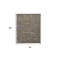 thumbnail image 4 of 2' X 3' Brown And Gray Wool Abstract Hand Knotted Area Rug, 4 of 10