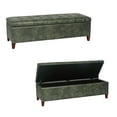 thumbnail image 3 of Adeco  50" Bonded Leather Storage Ottoman Bench Dark Green Faux Leather,Bonded Leather Large Americana,Modern & Contemporary Faux Leather, 3 of 5